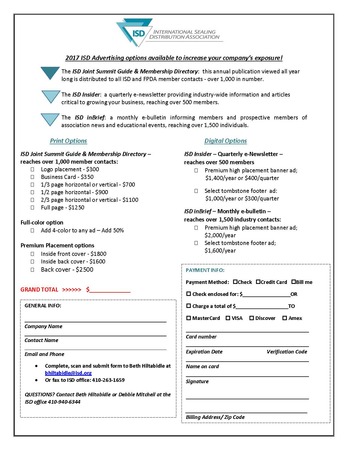 Advertising Order And Specs Form 2017 Page 1